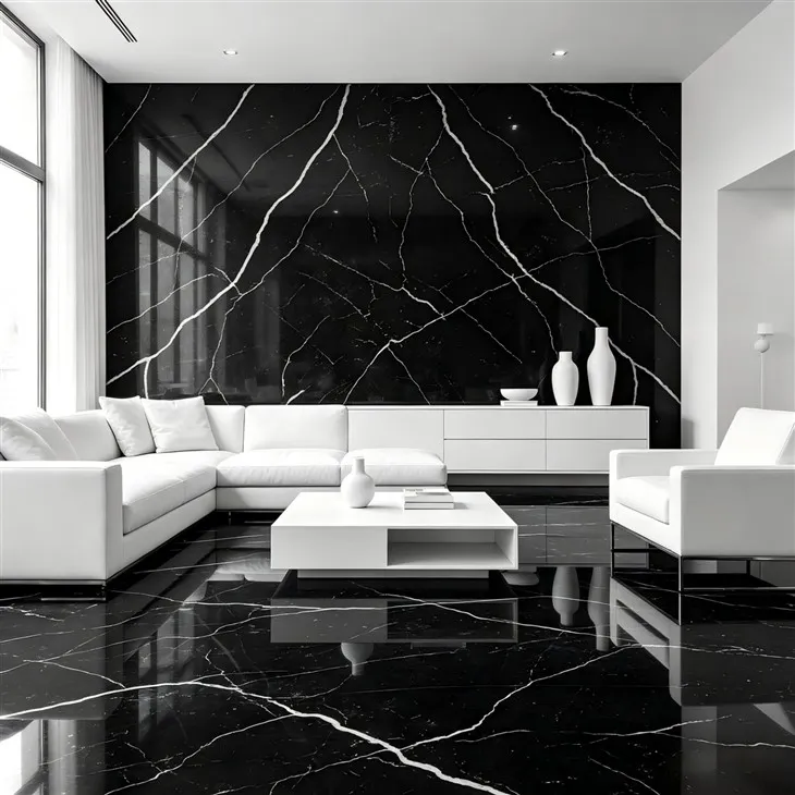 Nero Marquina wall tiles