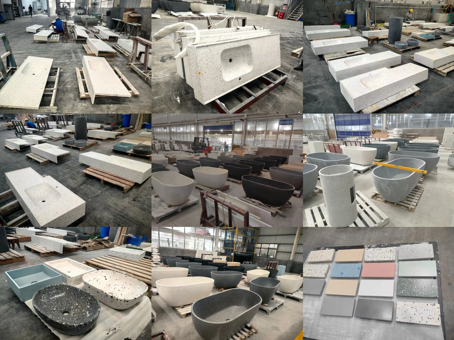 terrazzo vessel sink of production area terrazzo vessel sink of production area