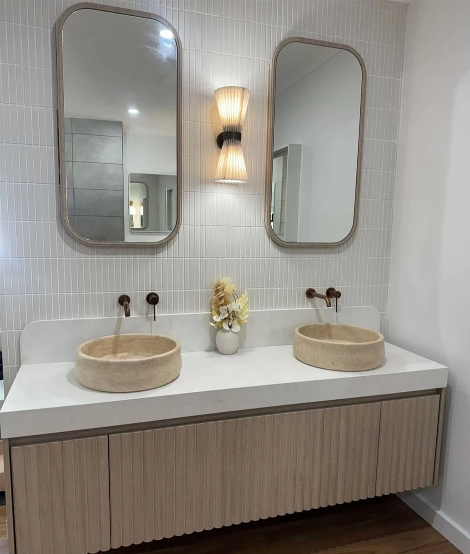White Quartz Basin Countertop