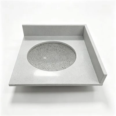 White Quartz Bathroom Vanity Top