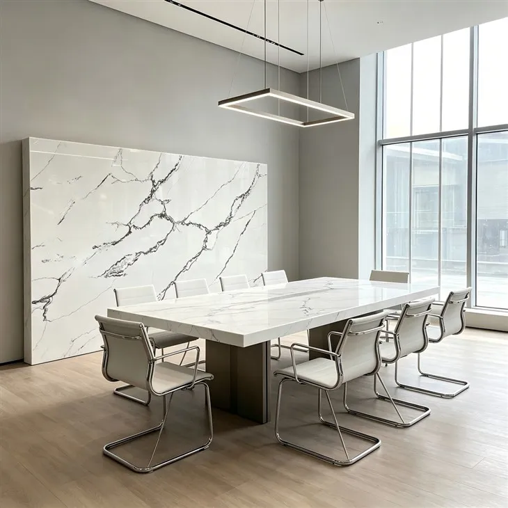Snow ink quartz worktop