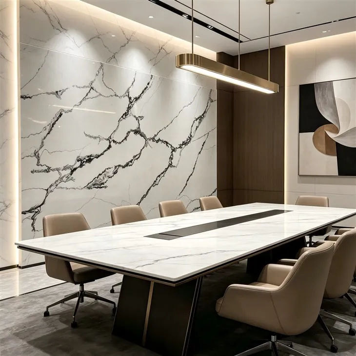 Snow ink quartz countertop