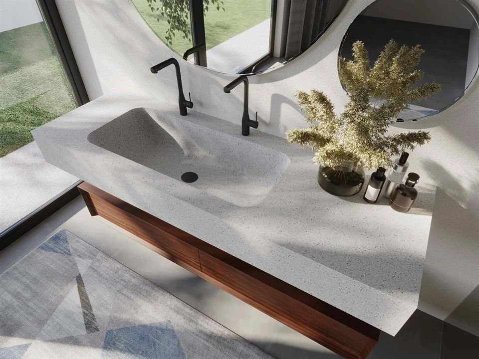 Terrazzo bathroom sink