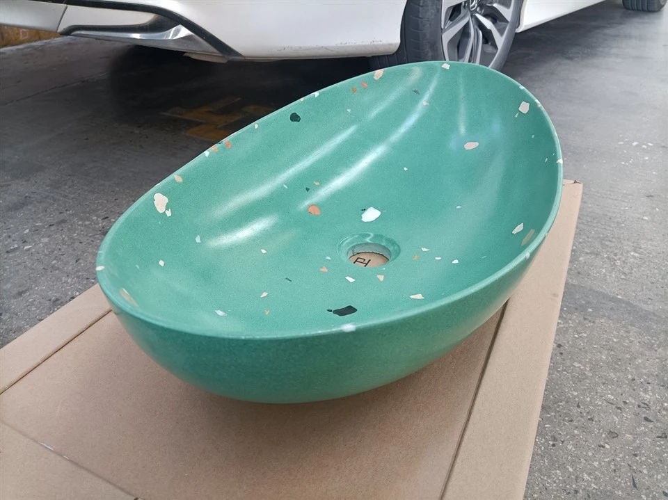 terrazzo sink basin
